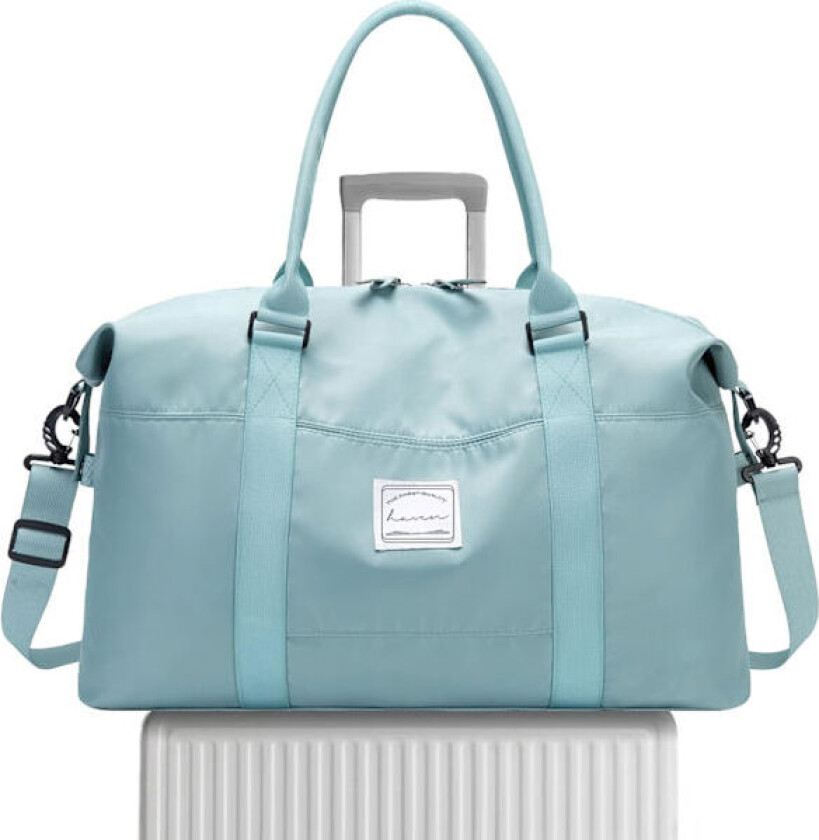 Weekendbag, overnattingsbag, håndbagasje, reiseveske for kvinner, treningsstudio, vanntett Weekender Tote Bag blå
