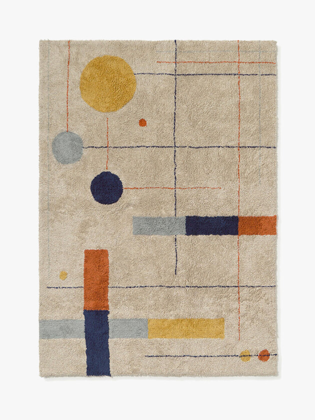 Bilde av Lorena Canals Vaskbart Teppe Geometriske Former 140x200 - Gulvtepper - Bomull