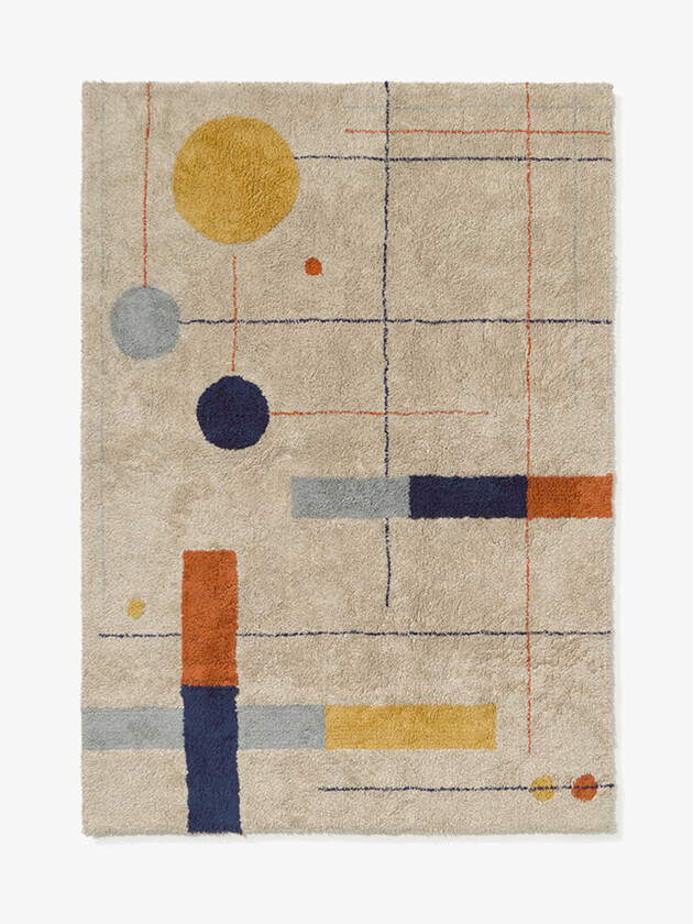 Bilde av Lorena Canals Vaskbart Teppe Geometriske Former 120x160 - Gulvtepper - Bomull