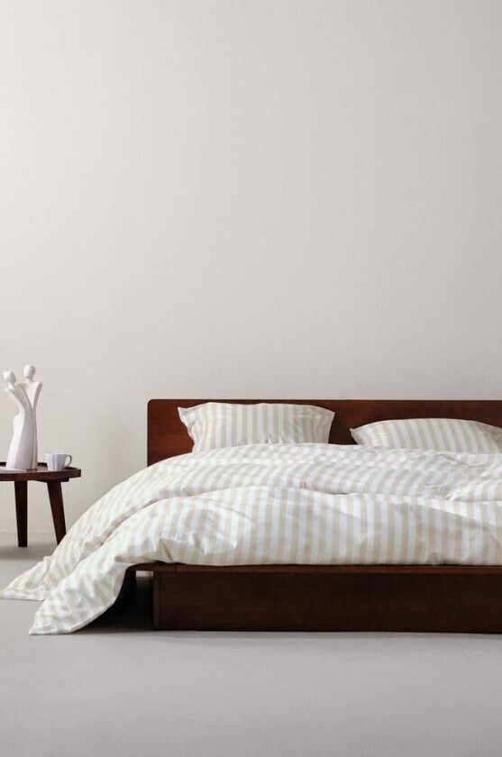 sengesett dobbeltseng - økologisk Lys sand/hvit