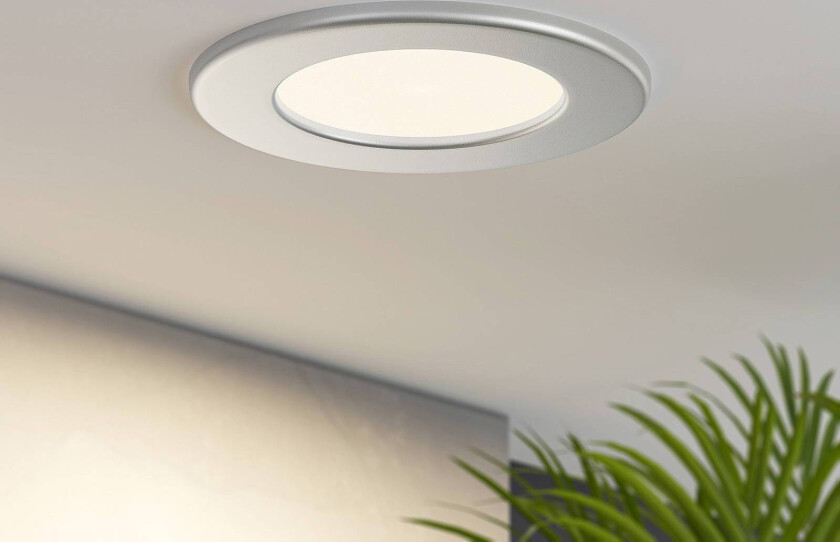 Prios Cadance LED-downlight, sølv, 11,5 cm