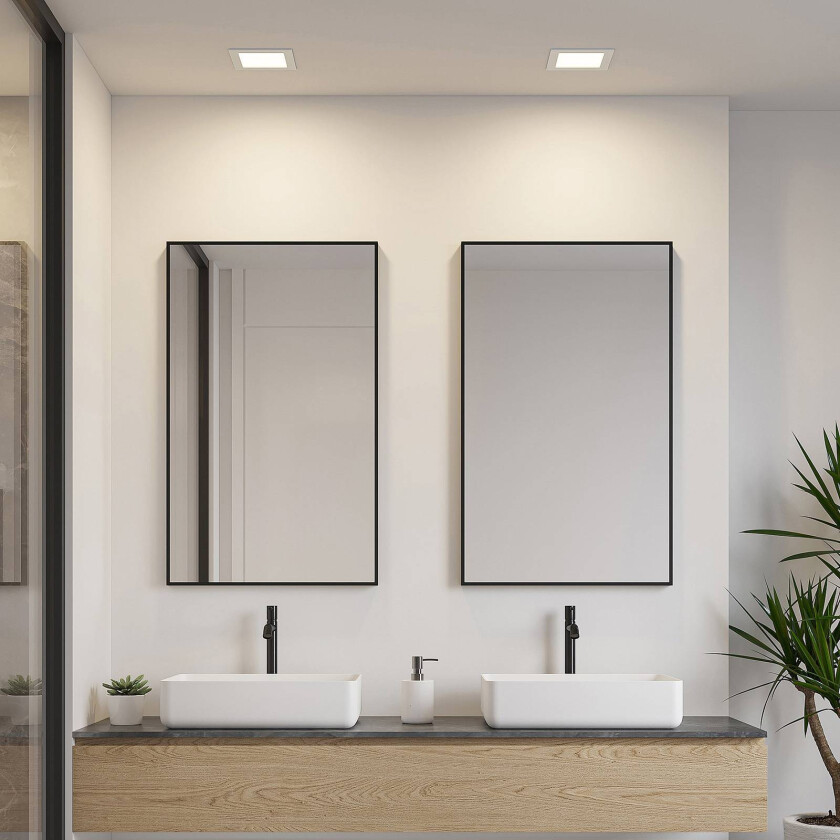 Prios Helina LED-downlight, sølv, 16,5 cm