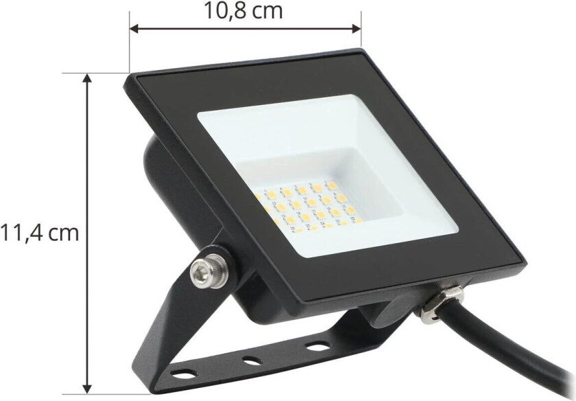 Prios Maikel utendørs LED-spot, aluminium
