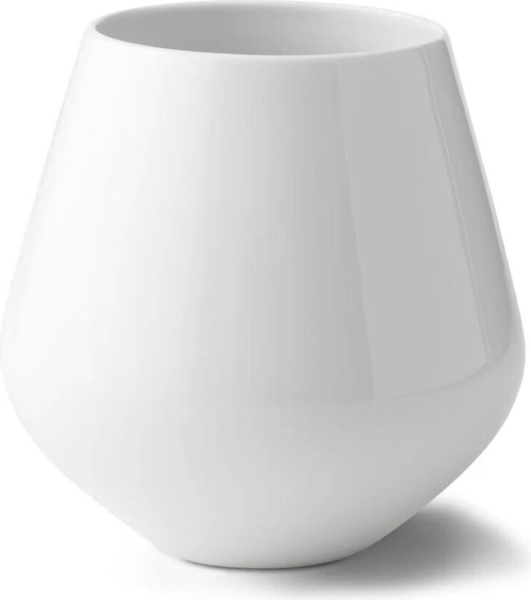 White Fluted vase 20,5