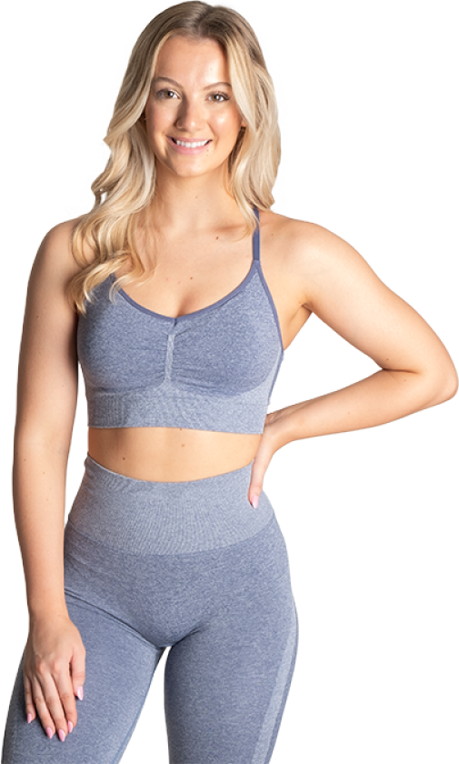 Curve Scrunch Bra, Blue Melange