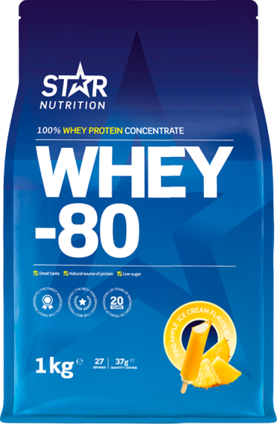 Whey-80 Myseprotein 1 kg