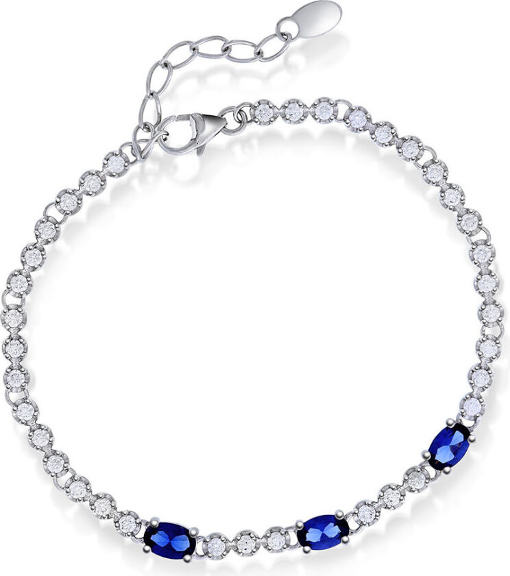 Armbånd i 925 sølv med zirkonia