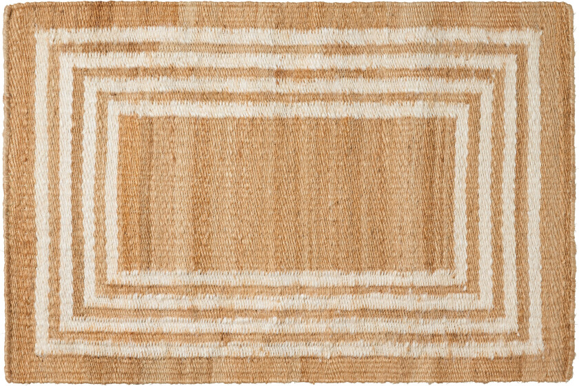 Outline Dørmatte 60x90 Cm Naturlig - Dørmatter Jute Hvit - 439528