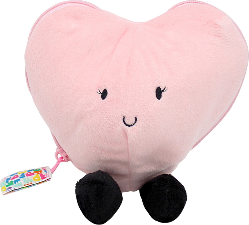 Kosedyr - I Love Du Heart og Flower - Rosa/Hvit - - OneSize - Kosedyr