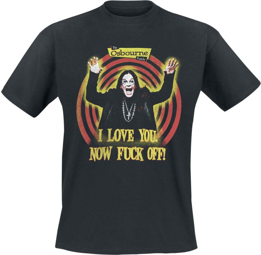 T-skjorte - I Love You Now Fuck Off - S til 3XL - Herrer - svart