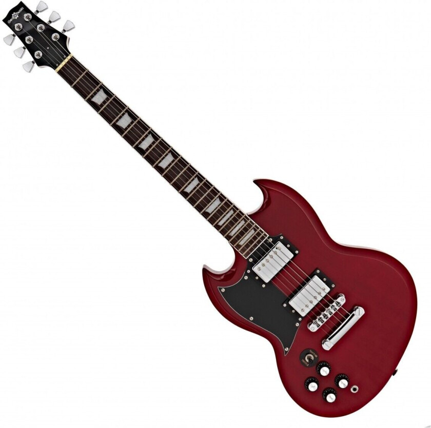 Gear4Music Brooklyn Left Handed Electric Guitar by Gear4music Red