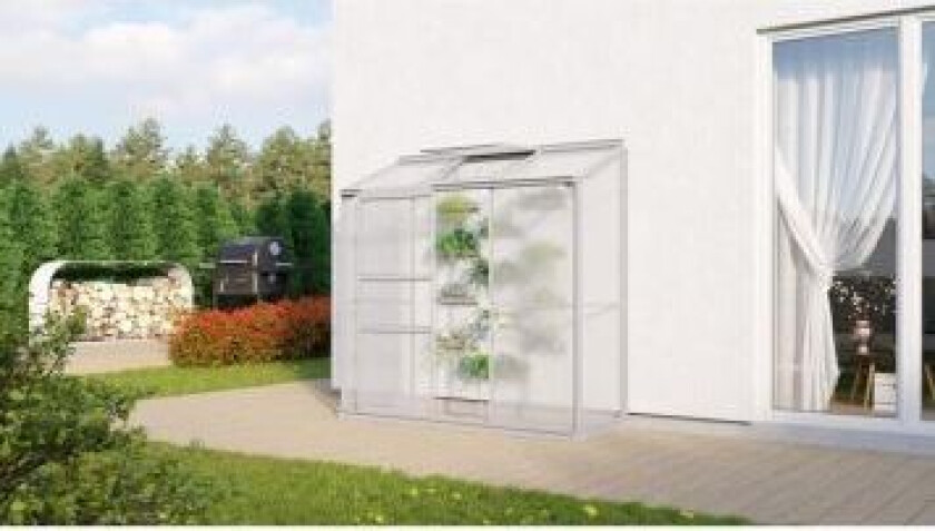 DRIVHUS VITAVIA IDA 1300 MED SOKKEL ALU/POLY 1,3M²