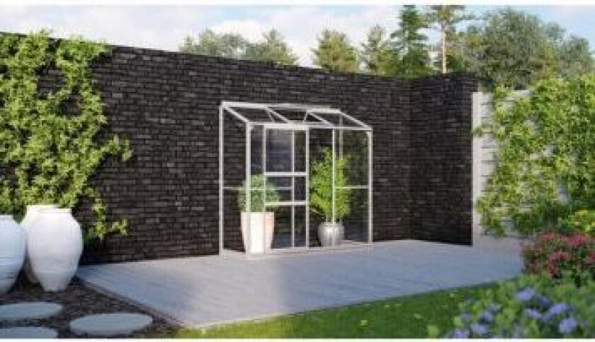DRIVHUS VITAVIA IDA 1300 MED SOKKEL ALU/GLAS 1,3M²