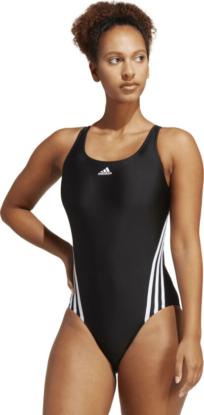 adidas 3-Stripes Swimsuit, badedrakt, dame BLACK/WHITE