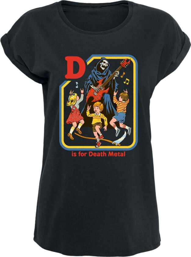 Fun T-skjorte - D Is For Death Metal - S til XXL - Damer - svart