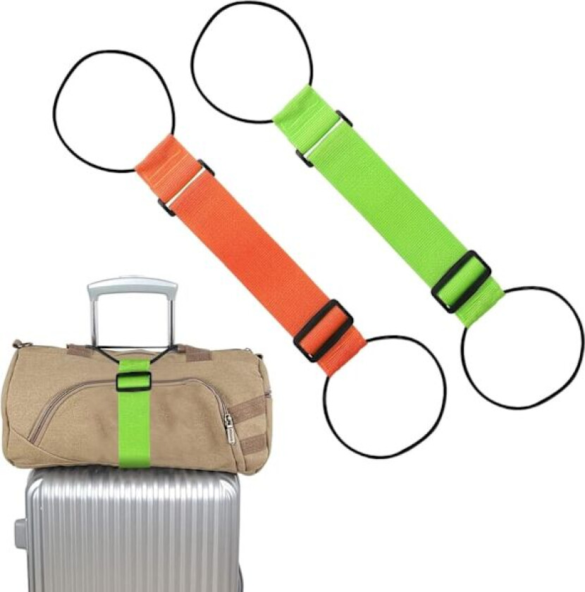 Bilde av 2 stk Elastiske Festestropper for Bagasje, Justerbare Bagasjeremmer for Kofferter, Fest Vesker, Bærbar Reisekoffert Tilbehør