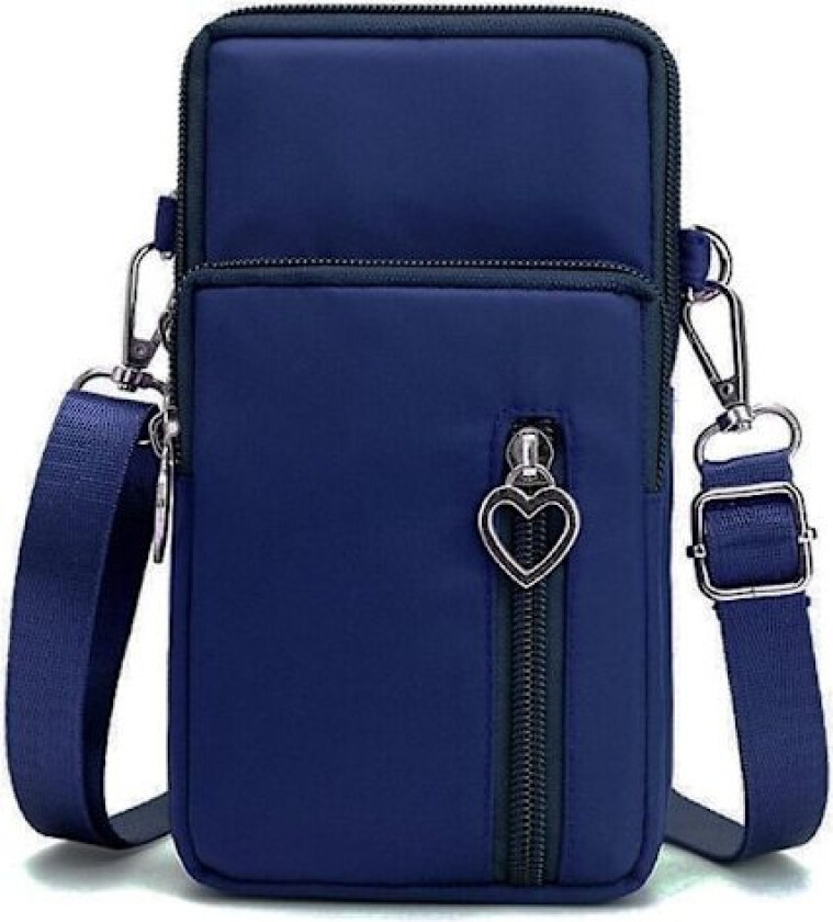 19 cm Mobiltelefon Lommebok Crossbody Veske Mote Sport Skulderveske Håndleddsveske Telefonveske for Kvinner Menn Gaver DB Mørk Blå