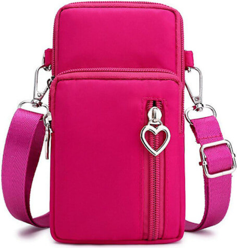 19 cm mobiltelefon lommebok crossbody veske mote sport skulderveske håndleddsveske telefonveske for kvinner menn gaver DB rød