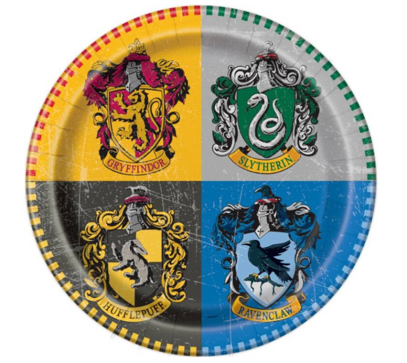 Papptallerken Hogwarts pk/8