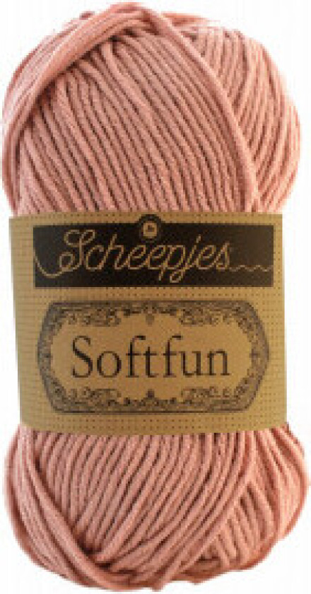 Softfun Garn Unicolor 2612 Lys gammel rose