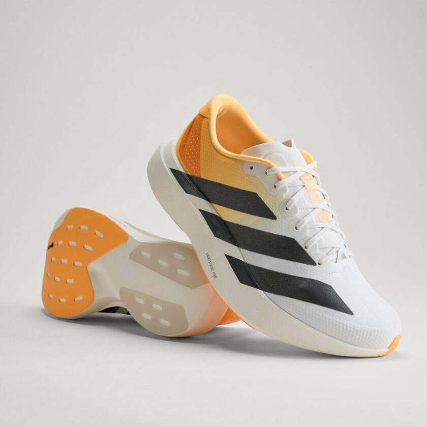 Adizero EVO SL Woven Herre Crystal White/Lucid Tangerine/Iron Metallic 46 2/3