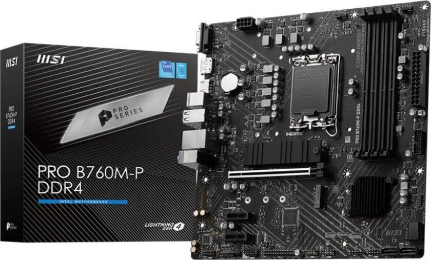 PRO B760M-P DDR4 - hovedkort - mikro ATX - LGA1700-sokkel - B760