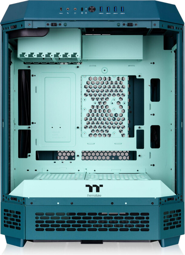 Tower 600 PC-kabinett - ATX, 3mm herdet glass - Transformative Teal