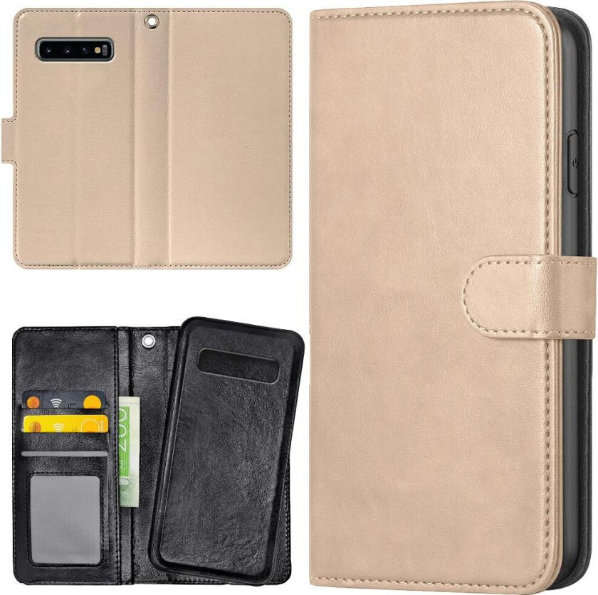 Samsung Galaxy S10 Plus - Lommebok Deksel Beige
