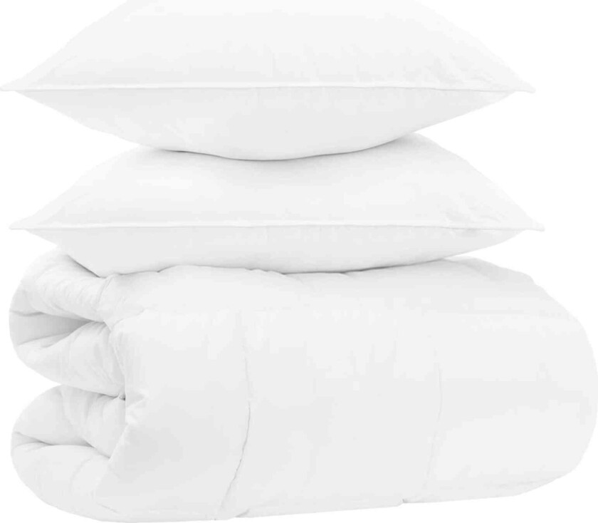 Dyne sett med pute Hvit 140 x 220 cm Bomull, bambus, polyester
