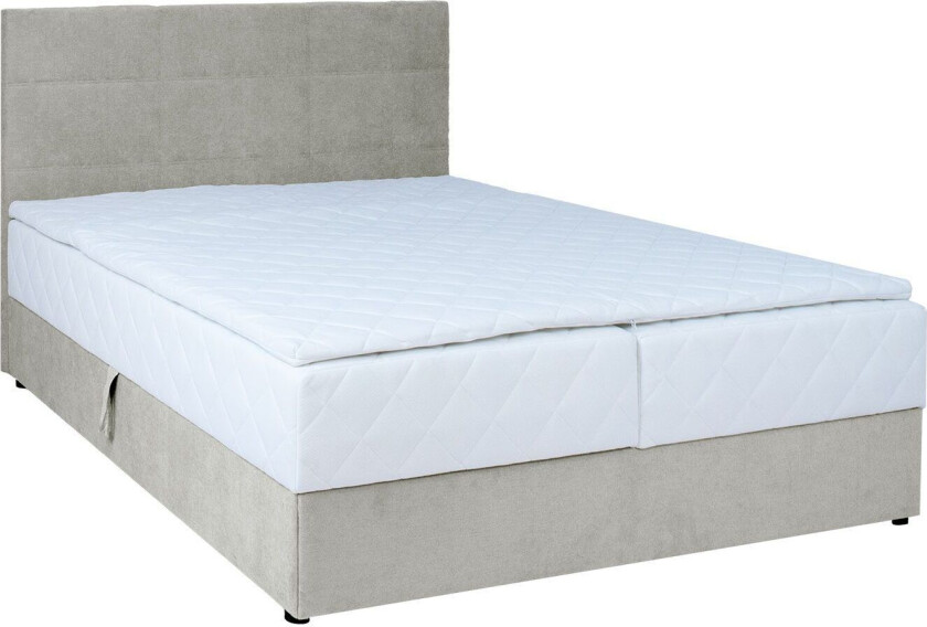 Kontinentalseng Kalen med madrass 160x200 cm - Mørk beige
