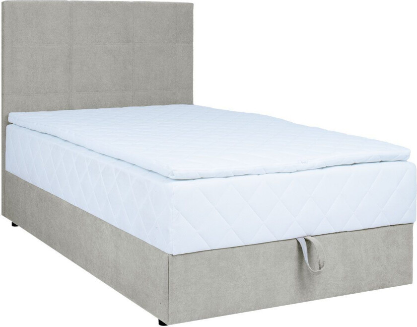 Kontinentalseng Kalen med madrass 90x200 cm - mørk beige