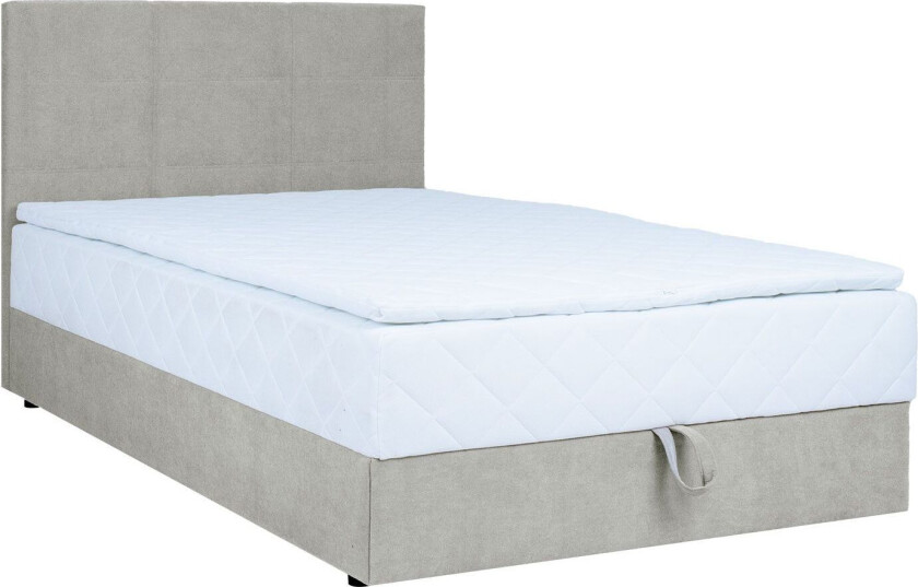 Kontinentalseng Kalen med madrass 140x200 cm - mørk beige