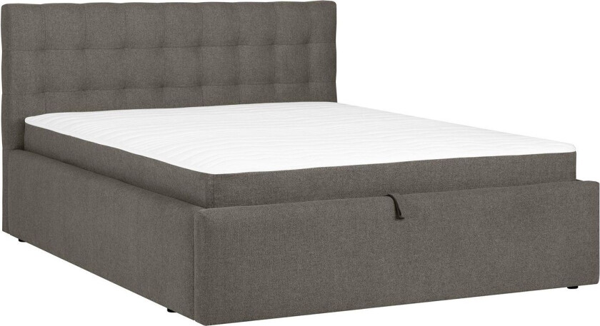 Kontinentalseng Olsvik 160x200 cm med madrass - Mørk beige