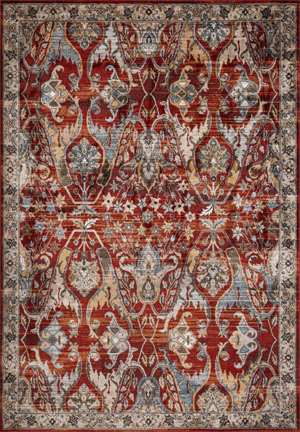 Teppe Yelvi 100x150 cm - Rød/Beige