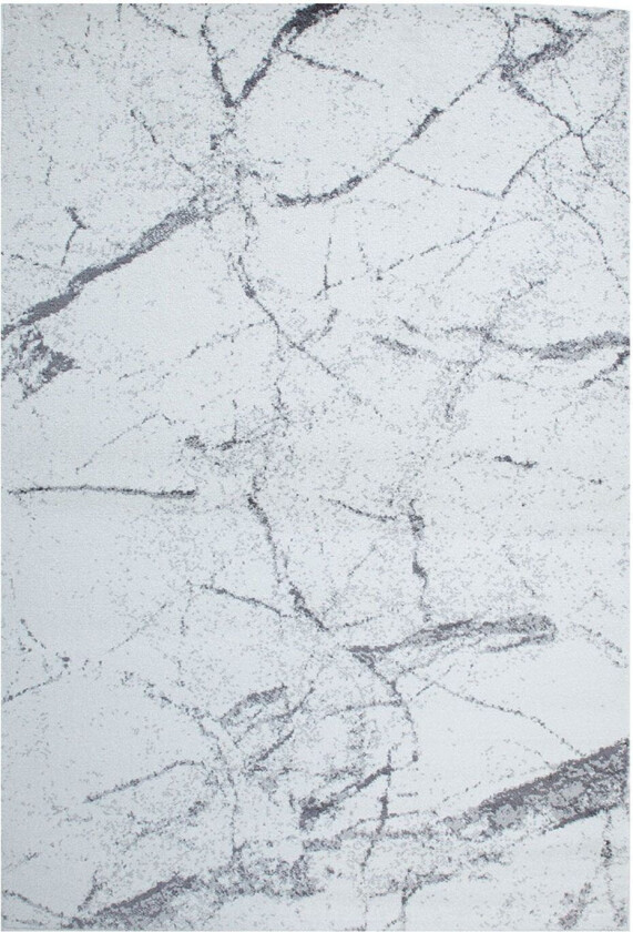 Teppe Rönvik 200x285 cm - Hvit/grå