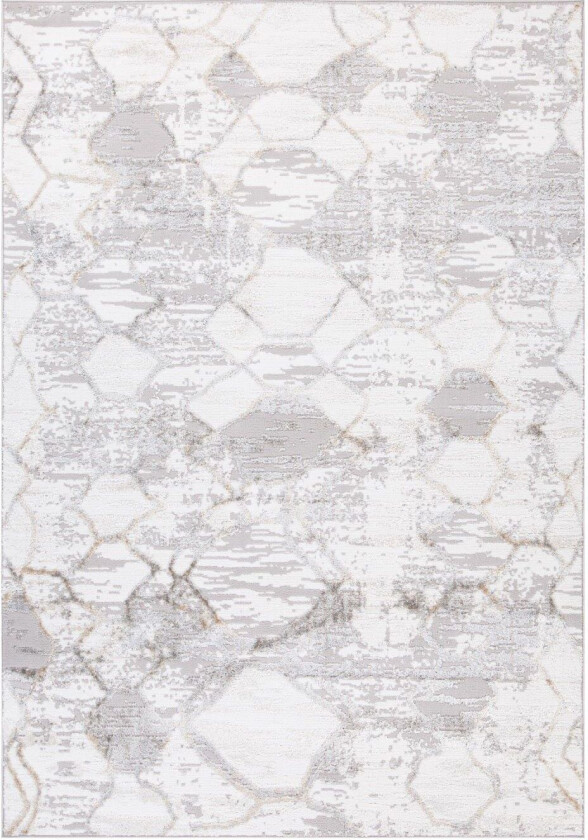Teppe Vanor 160x230 cm - sølv/hvit