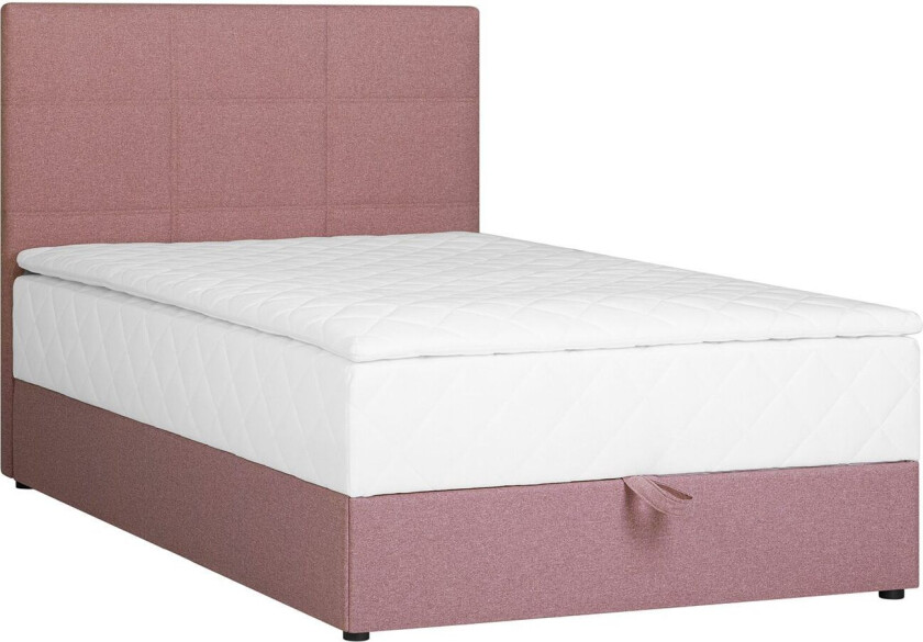 Kontinentalseng Kalen med madrass 120x200 cm - rosa