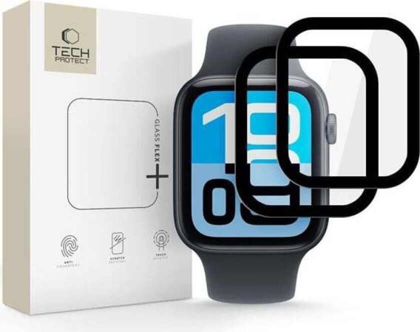 Glass Flex+ 2-pack for Apple Watch 44mm - Black