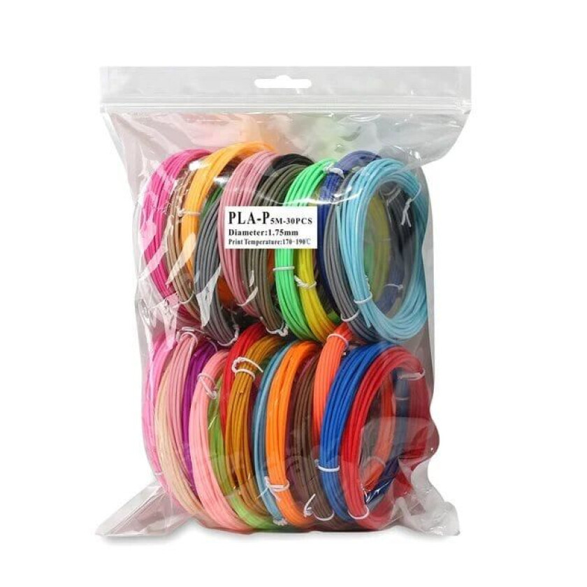 1,75 mm fargerike 3D utskrift materialer for 3D penner100M PCL PLA filament 1,75 mm