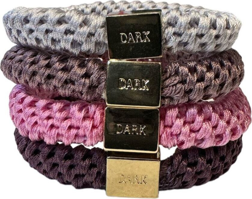 DARK Fat Hair Ties Combo Plum Mix 4pcs