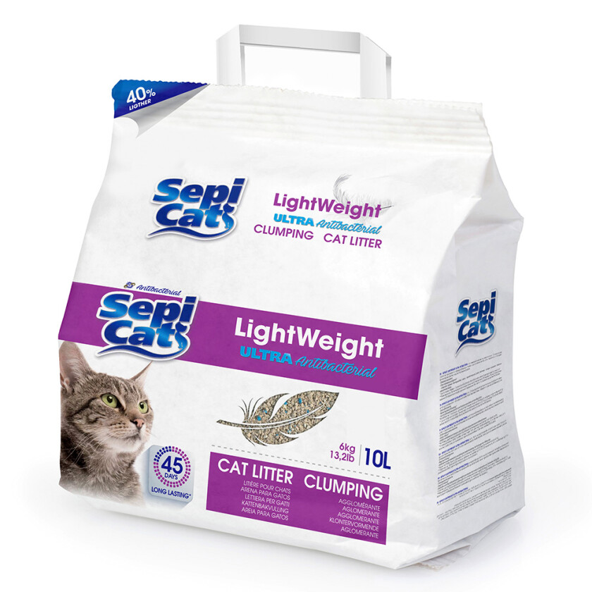 LightWeight Ultra antibakteriell kattesand - 10 L