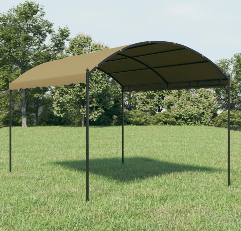 Paviljong 4x3x2,6 m gråbrun 180 g/m²