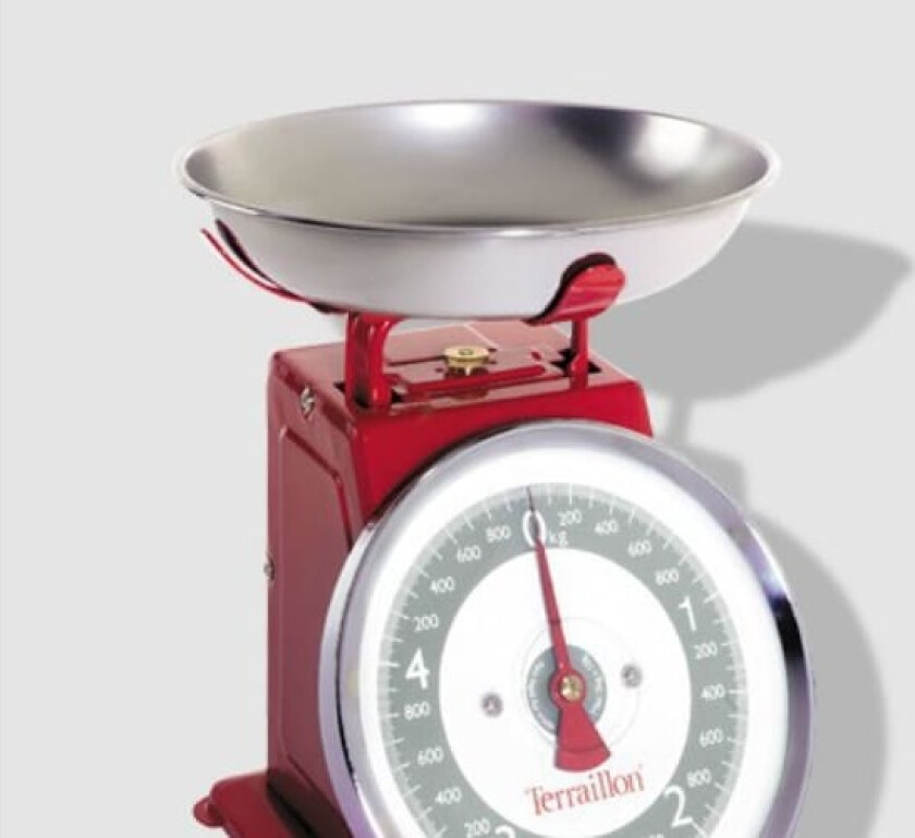 Tradition 500, Mekanisk kjøkkenvekt, 5 kg, 10 g, Rød, 240 x 210 x 260 mm