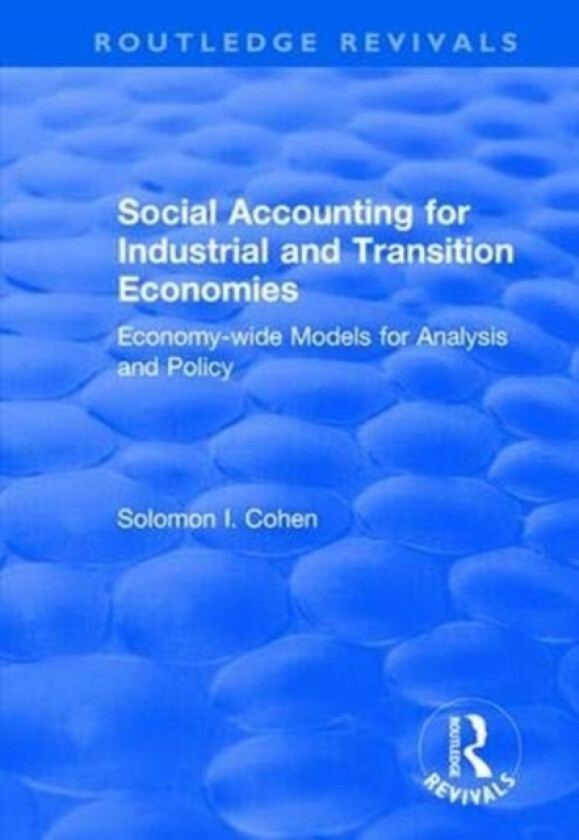 Social Accounting for Industrial and Transition Economies av Solomon Cohen (Paperback)