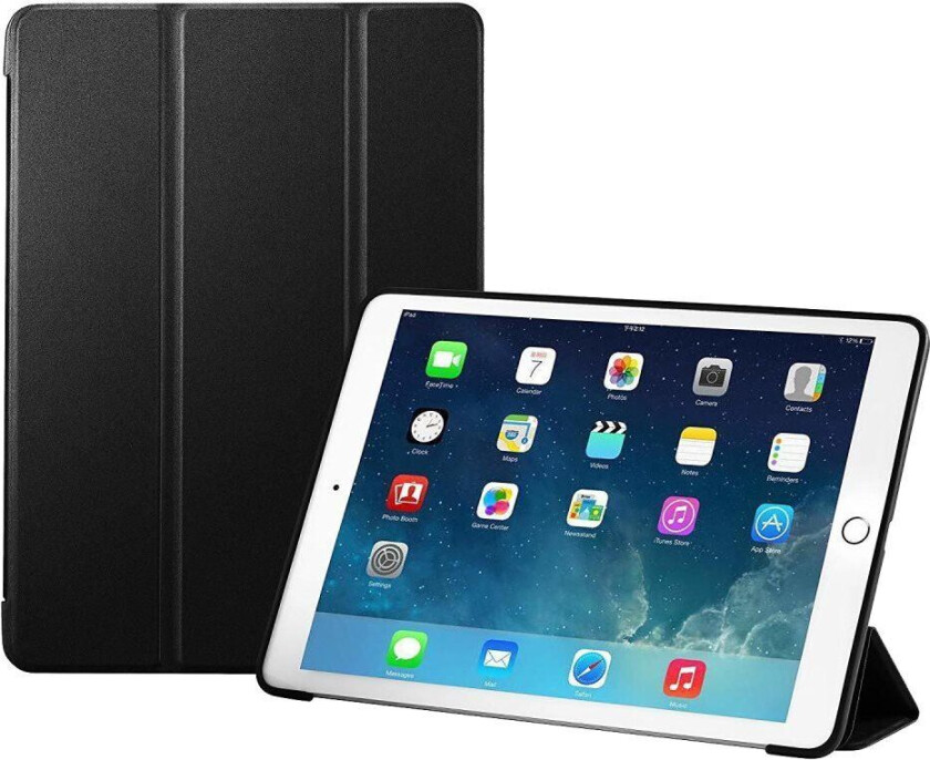 INF Smartdeksel til iPad 5/6 Air 1/2, sort stativ 9,7"