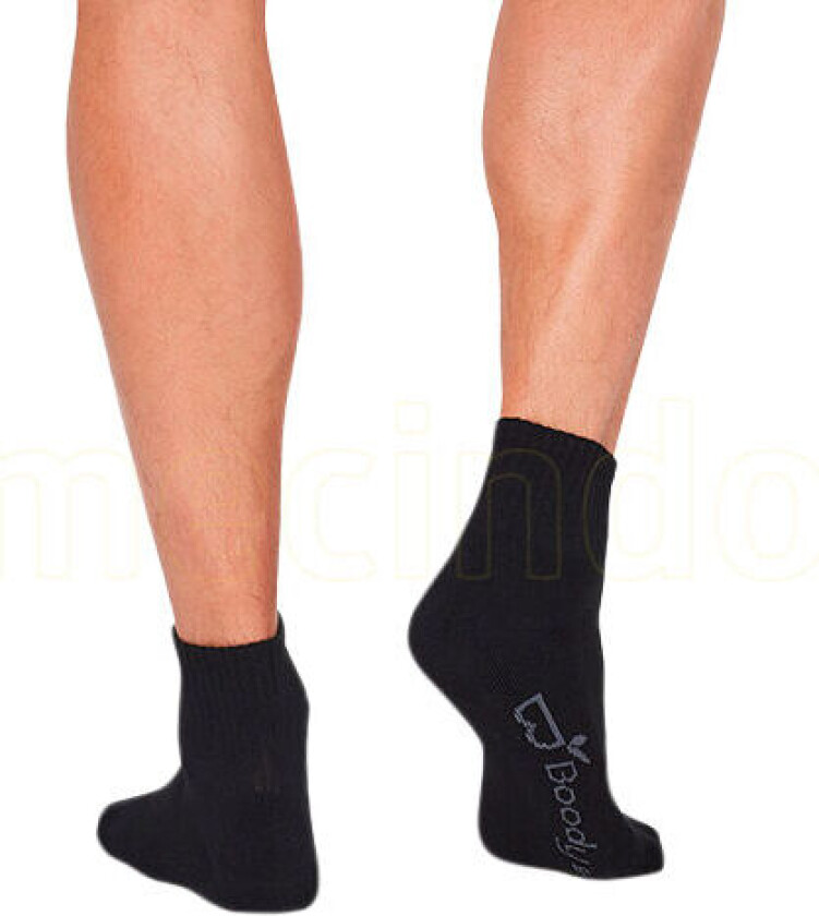 BambusSokker Menn Svart Str. 39-45 Quarter Crew Sport - 1 Stk