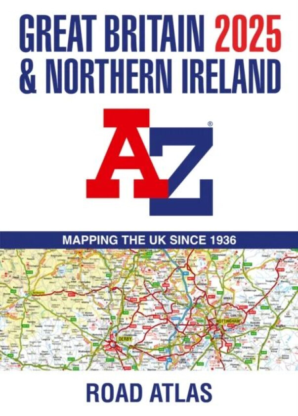 Great Britain & Northern Ireland A-Z Road Atlas 2025 (A3 Paperback) av A-Z Maps