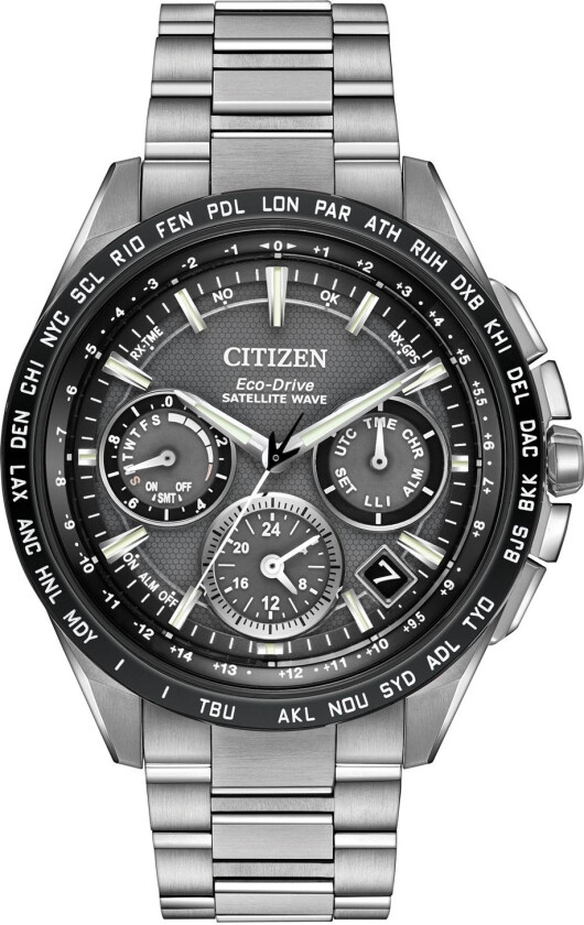 CC9015-54E - Satellite Wave - Kvarts - Sølv Titanium - Herreklokker - Titanium - Safir