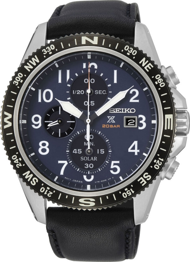 Seiko Prospex SSC737P1 - - Kvarts - Sølv - Herreklokker - Skinn - Mineral