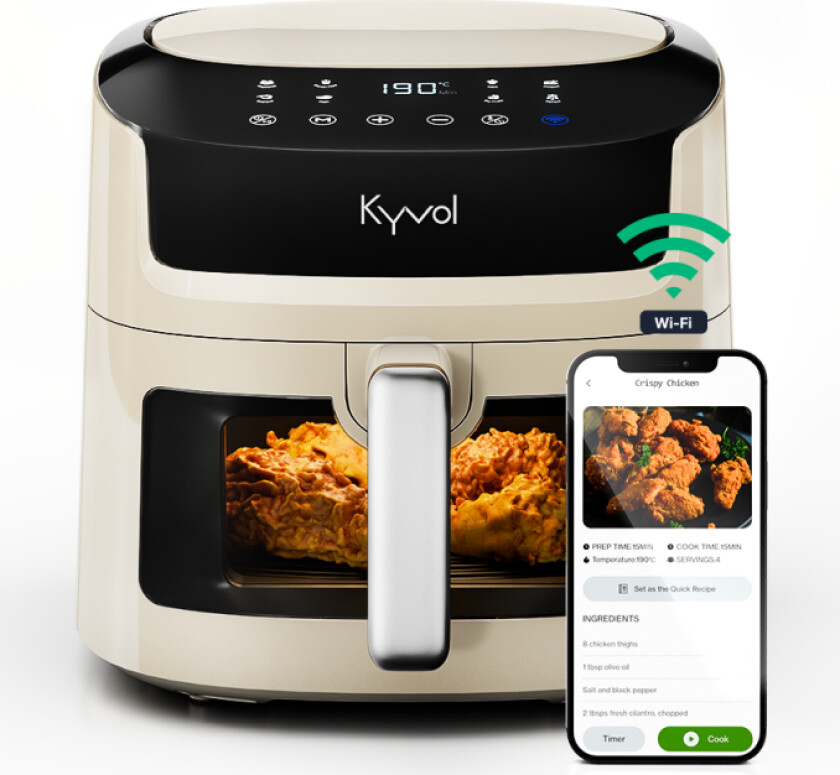 Kyvol 7.2L Smart Airfryer - CrispMaster 360° - Beige